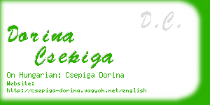 dorina csepiga business card